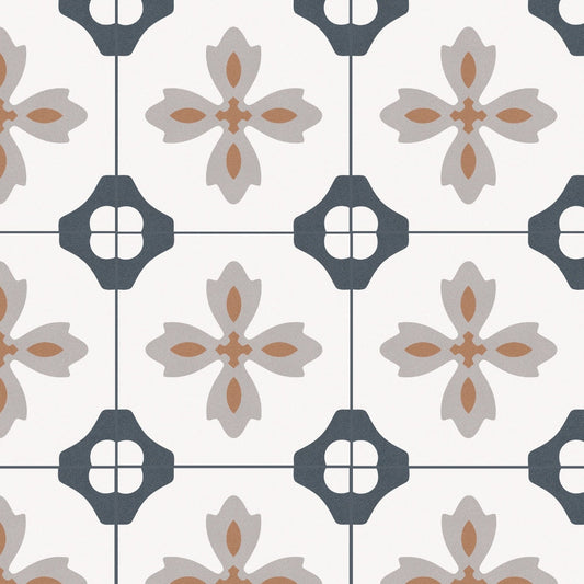 The Tile Life Venice Turia 10-in x 10-in Matte Porcelain Encaustic Floor and Wall Tile product image