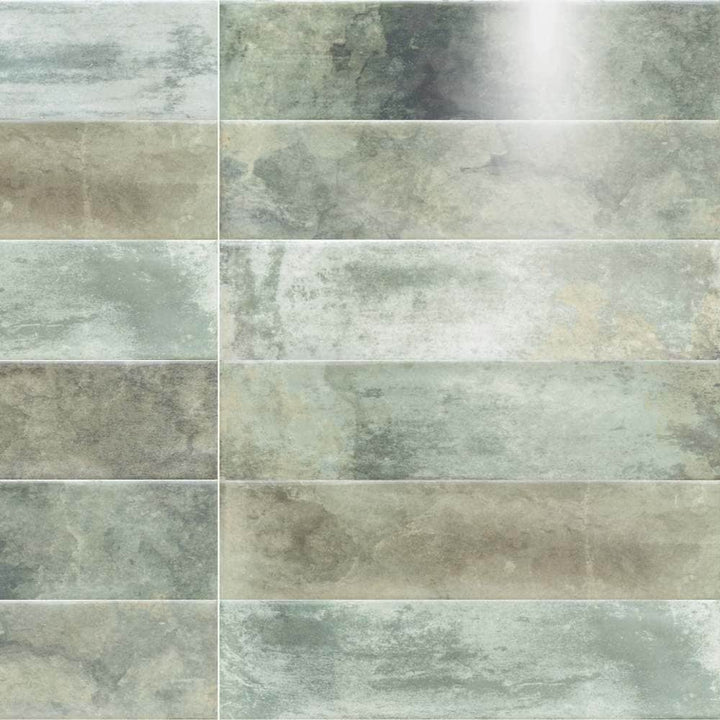 The Tile Life Avila Green 3-in x 12-in Glossy Ceramic Subway Wall Tile product image