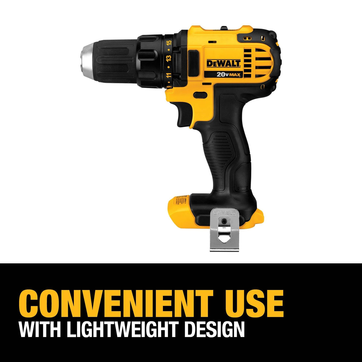 DEWALT 20-Volt MAX 1/2-in Cordless Drill/Driver, Tool Only (DCD780B)