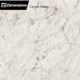 VT Dimensions Formica 6-ft Carrara Bianco Etchings Straight Laminate Kitchen Countertop with Integrated Backsplash