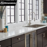 VT Dimensions Formica 6-ft Carrara Bianco Etchings Straight Laminate Countertop with Integrated Backsplash