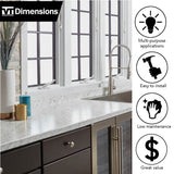 VT Dimensions Formica 10-ft Carrara Bianco Straight Laminate Kitchen Countertop with Integrated Backsplash