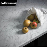 VT Dimensions Formica 10-ft x 25.25-in Carrara Bianco Straight Laminate Countertop with Integrated Backsplash