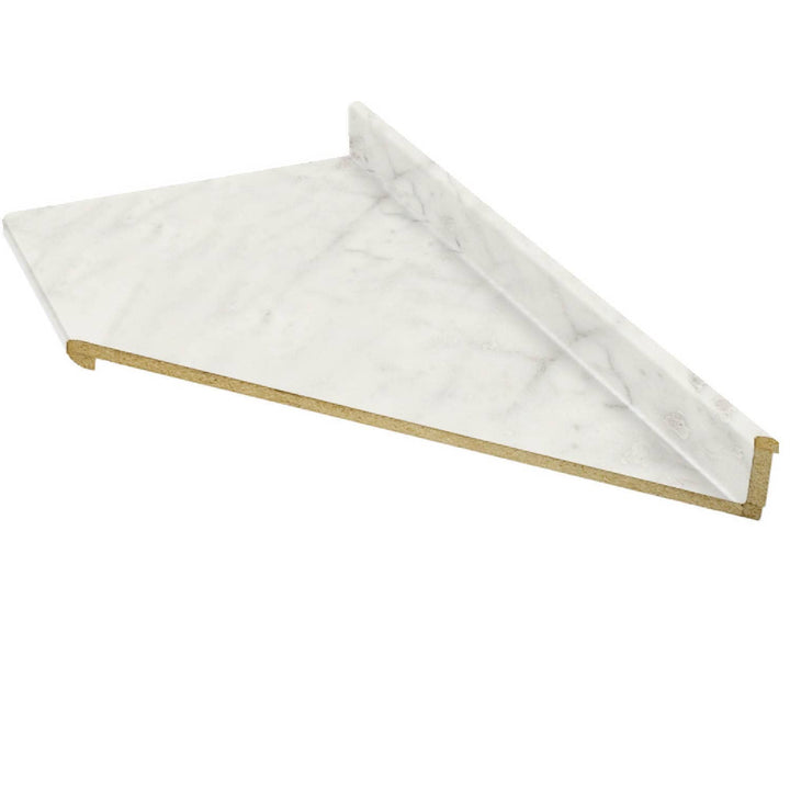 VT Dimensions Formica 6-ft Carrara Bianco Right-Hand Miter-Cut Laminate Kitchen Countertop with Integrated Backsplash