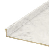 VT Dimensions Formica 6-ft Carrara Bianco Right-Hand Miter-Cut Laminate Kitchen Countertop with Integrated Backsplash