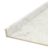 VT Dimensions Formica 10-ft Carrara Bianco Straight Laminate Kitchen Countertop with Integrated Backsplash