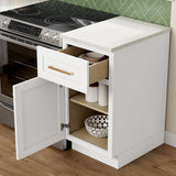 Whalen CLICK-IT Enfield 18-in W x 34.5-in H x 24-in D Classic White Birch 1-Drawer Base Ready To Assemble Plywood Cabinet (Raised Panel Shaker Style)