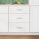 Whalen CLICK-IT Enfield 24-in W x 34.5-in H x 24-in D Classic White Birch 3-Drawer Base Ready To Assemble Plywood Cabinet (Raised Panel Style)
