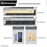 VT Dimensions Formica 10-ft Midnight Stone Etchings Straight Laminate Kitchen Countertop with Integrated Backsplash