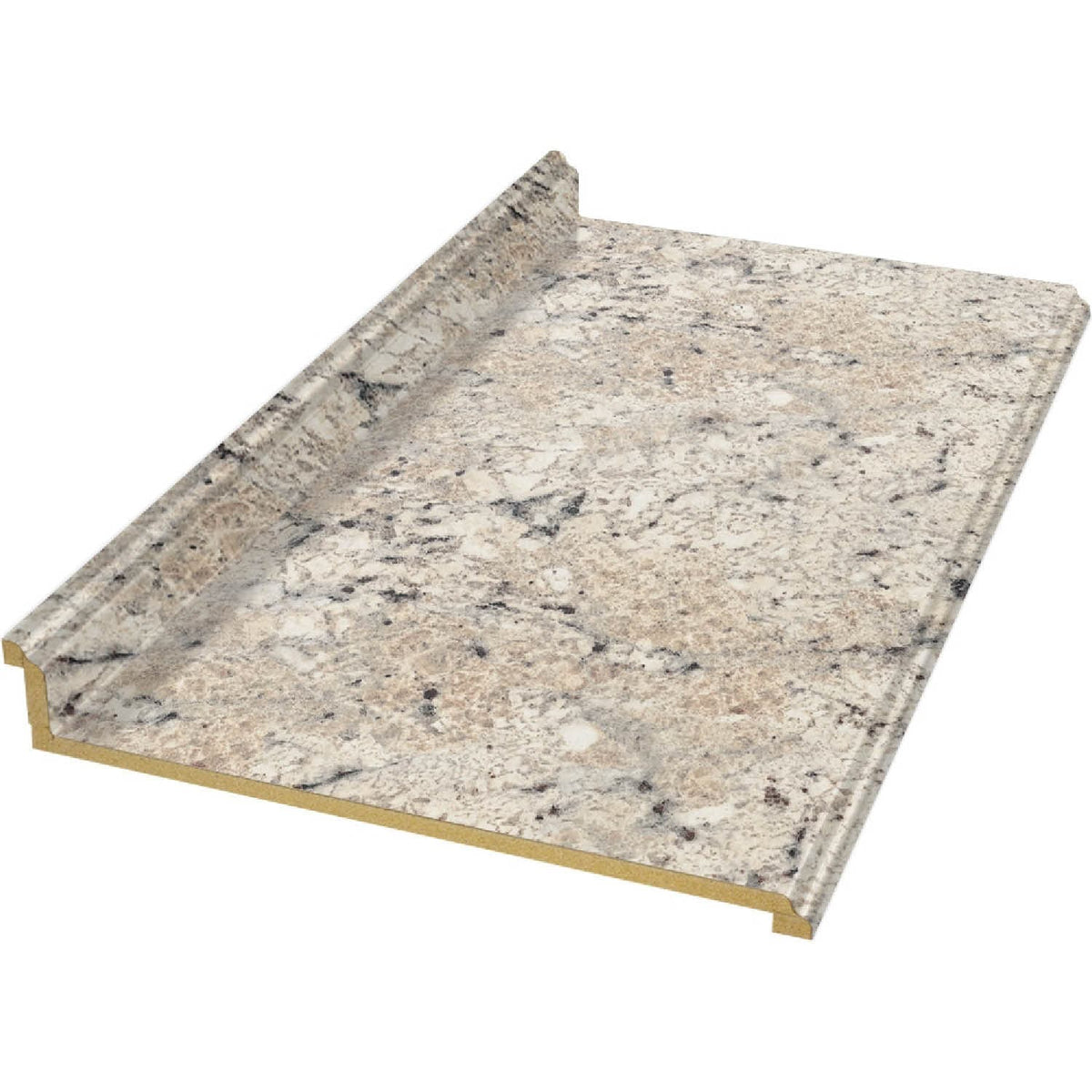 VT Dimensions Formica Etchings 6-ft x 25.5-in Ouro Romano Straight Laminate Kitchen Countertop with Integrated Backsplash
