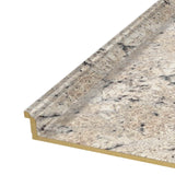 VT Dimensions Formica Etchings Ouro Romano 10-ft Right-Hand Miter-Cut Laminate Kitchen Countertop with Integrated Backsplash (120-in L x 25.5-in D x 3.75-in H)