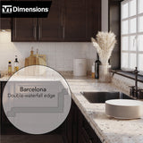 VT Dimensions Formica Etchings Ouro Romano 10-ft Right-Hand Miter-Cut Laminate Kitchen Countertop with Integrated Backsplash (120-in L x 25.5-in D x 3.75-in H)