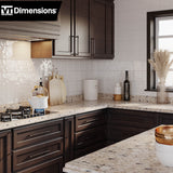 VT Dimensions Formica Etchings Ouro Romano 10-ft Right-Hand Miter-Cut Laminate Kitchen Countertop with Integrated Backsplash (120-in L x 25.5-in D x 3.75-in H)