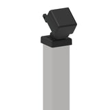 Freedom 6.3-in x 5.5-in Margate Matte Black Aluminum Stair Connector (4-Pack)
