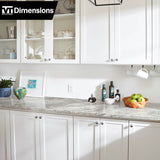 VT Dimensions Formica 4-ft 6319-FXRD Straight Laminate Kitchen Countertop with Integrated Backsplash