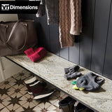 VT Dimensions Formica 4-ft 6319-FXRD Straight Laminate Kitchen Countertop with Integrated Backsplash