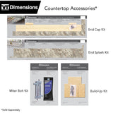 VT Dimensions Formica Radiance 10-ft x 25.25-in Straight Laminate Countertop with Integrated Backsplash - Cafe Azul 6319-RD