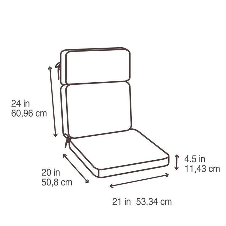 Style Selections Salito Marine High Back Patio Chair Cushion