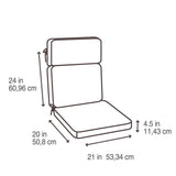 Style Selections Salito Marine High Back Patio Chair Cushion