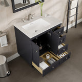 Eviva Acclaim 30-in W x 22-in D x 34-in H Gray Bath Vanity with White Carrara Marble Top and White Undermount Sink