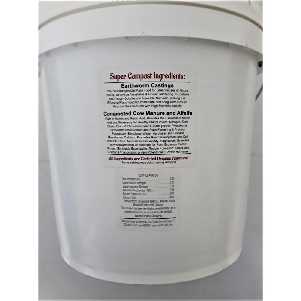Soil Blend Super Compost 12 lbs. Concentrated 12 lbs. makes 60 lbs. Organic Planting Mix, Plant Food and Soil Amendment - Super Arbor