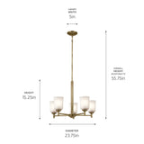 Kichler Shailene 5-Light Gold Traditional Chandelier