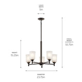 Kichler Shailene 5-Light Antique Bronze Transitional Chandelier