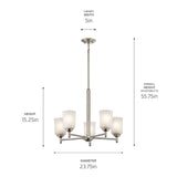 Kichler Shailene 5-Light Brushed Nickel Transitional Chandelier