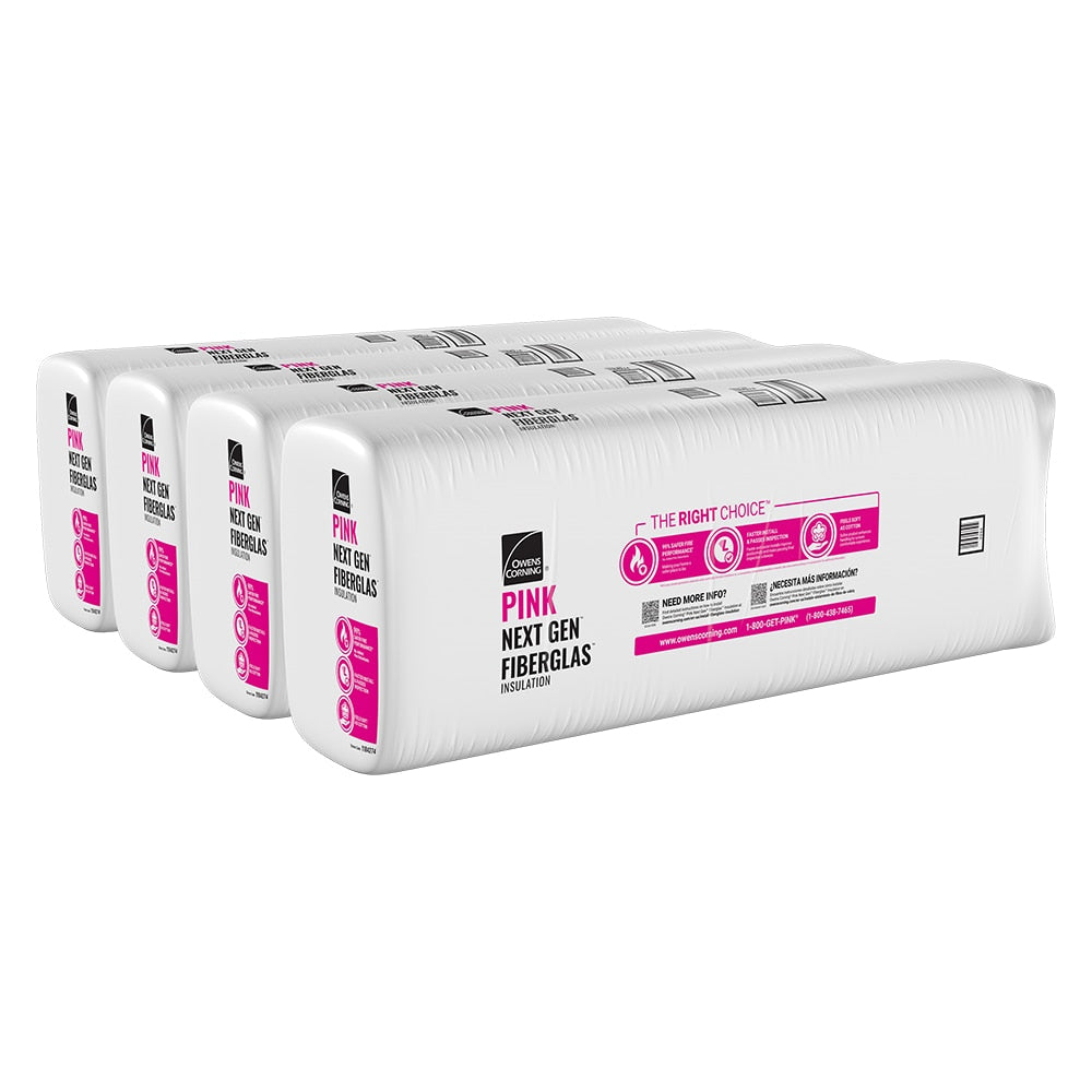 Owens Corning R-38 Unfaced Fiberglass Insulation Batts, 10.25 in. x 23.75 in. x 48 in. (4 Bags)
