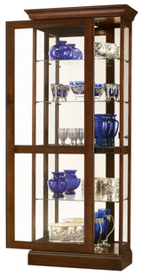 Howard Miller Traditional Cherry Bordeaux Wood Cherry Curio Cabinet