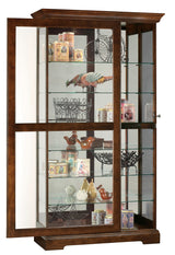 Howard Miller Traditional Cherry Bordeaux Wood Cherry Curio Cabinet