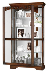 Howard Miller Traditional Hampton Cherry Wood Cherry Curio Cabinet