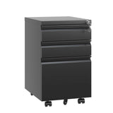 Mondawe Black 3-Drawer 14.57-in File Cabinet