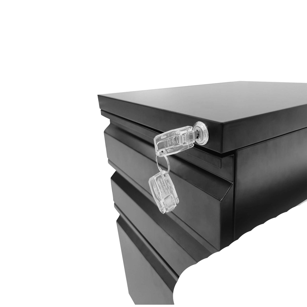 Mondawe Black 3-Drawer 14.57-in File Cabinet