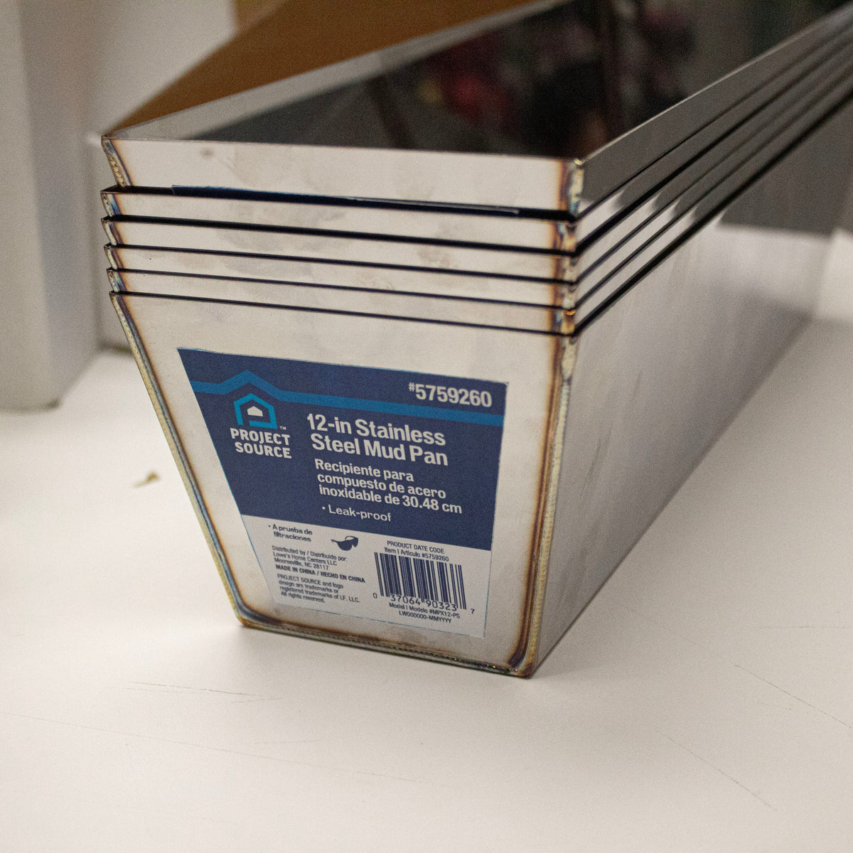 Project Source 4.25-in W x 12-in L x 3.5-in D Drywall Mud Pan