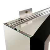 WELLFOR 16-in x 26-in Surface/Recessed Mount Black + Silver Mirrored Arched Soft Close Medicine Cabinet