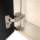 WELLFOR 16-in x 26-in Surface/Recessed Mount Black + Silver Mirrored Arched Soft Close Medicine Cabinet
