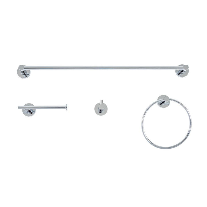 Venezia 4-Piece Bathroom Accessory Set in Polished Chrome - Super Arbor
