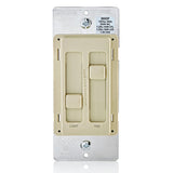 Leviton SureSlide 1.5A Dual Quiet Fan Speed Control and Light Dimmer, 150W LED/300W Incandescent, 120V, Single-Pole, White