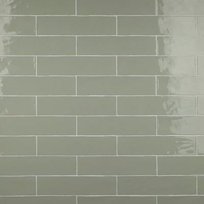 Merola Tile Chester Sage 3 in. x 12 in. Ceramic Wall Subway Tile (5.93 sq. ft. / Case) - Super Arbor