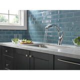 Delta Linden Chrome 1-Handle Deck-Mount Pull-Out Handle Kitchen Faucet (Deck Plate Included)