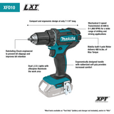 Makita 18V LXT Lithium‑Ion 1/2 in. Cordless Driver‑Drill, Tool‑Only (XFD10Z)