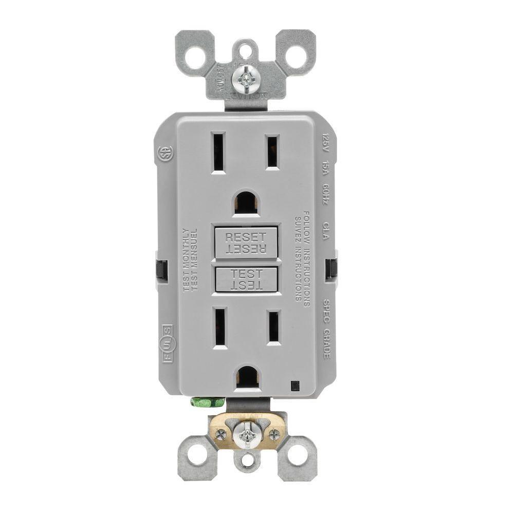 15 Amp Self-Test SmartlockPro Slim GFCI Duplex Outlet, White (3-Pack) - Super Arbor