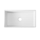 Farmhouse Apron Front Fireclay 33 in. Single Bowl Kitchen Sink in White with Grid and Strainer - Super Arbor