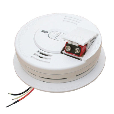 FireX Hardwire Smoke Detector with 9-Volt Battery Backup with Adapters, Ionization Sensor, and 1-Button Test/Hush - Super Arbor