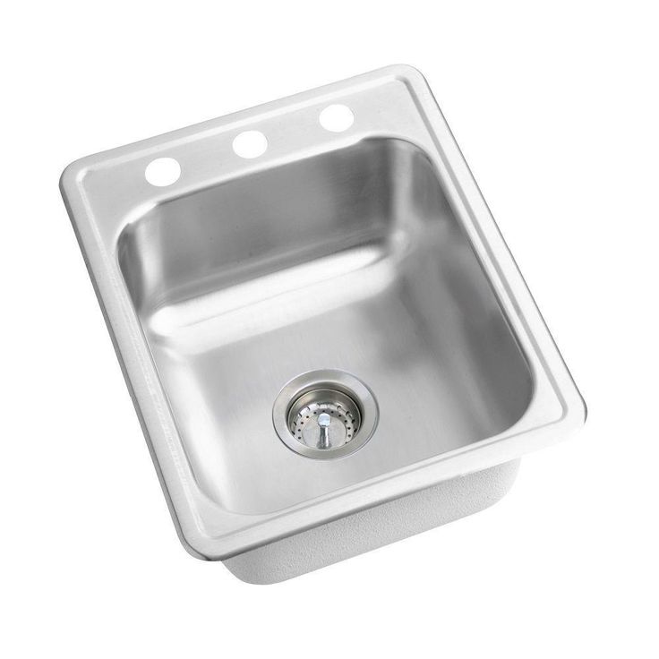 Dayton Drop-In Stainless Steel 17 in. 3-Hole Single Bowl Bar Sink