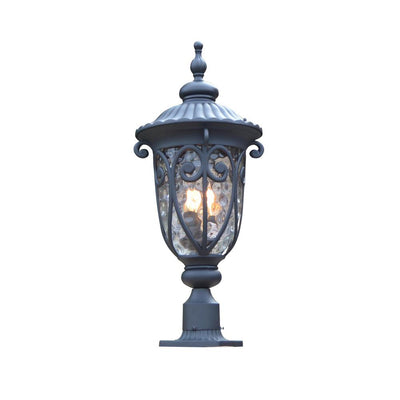 Hailee 3-Light Matte Black Outdoor Post Light - Super Arbor