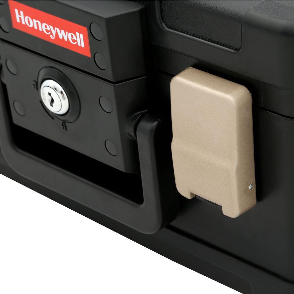 0.15 cu. ft. Molded Fire Resistant and Waterproof Portable Chest with Carry Handle, Key and Double Latch Lock - Super Arbor