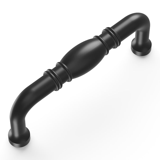 Hickory Hardware Williamsburg 3-in (76mm) Center to Center Matte Black Rectangular Handle Drawer Pull
