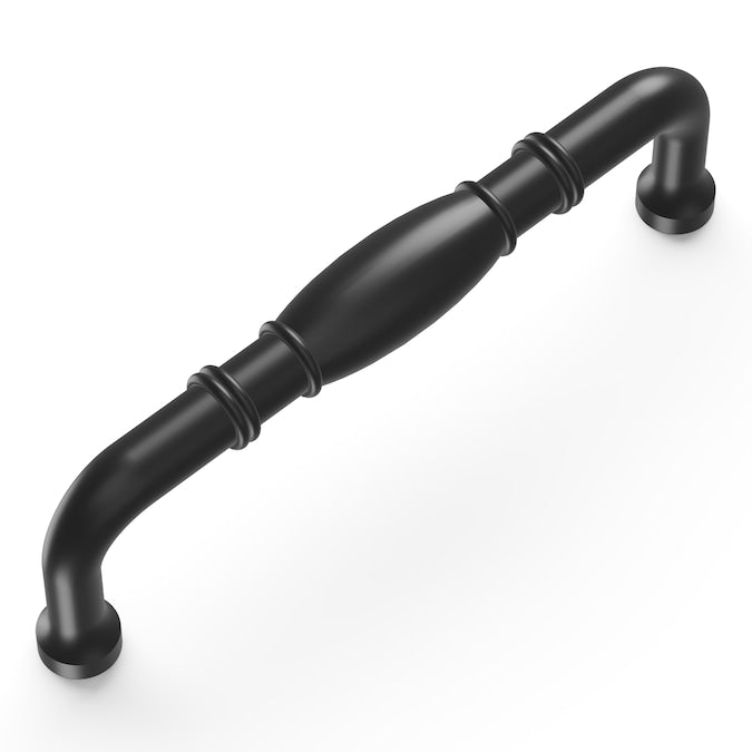 Hickory Hardware Williamsburg 3-3/4-in (96mm) Center to Center Matte Black Rectangular Handle Drawer Pull